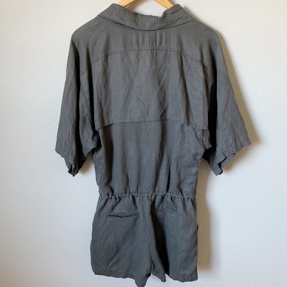 T by Alexander Wang Charcoal Short Sleeve Romper - Picture 7 of 15